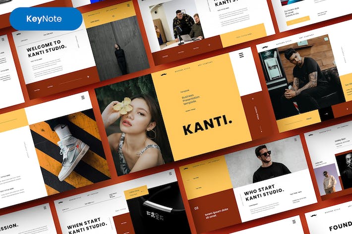 时尚品牌创意展示宣传商业keynote模板 - 顶尖PPT