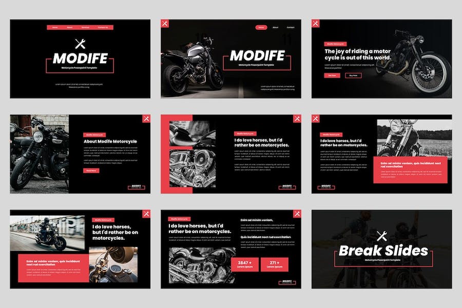 摩托车品牌产品推介运营营销宣传展示方案Keynote模板 - 顶尖PPT