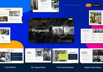 制造业工厂生产流程PPT模板 - 顶尖PPT