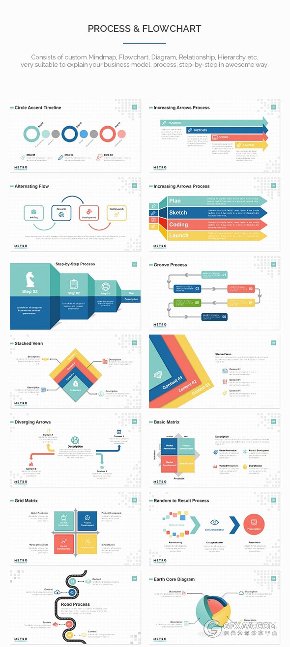 250页商务报告业务统计分析图表PPT模板 - 顶尖PPT