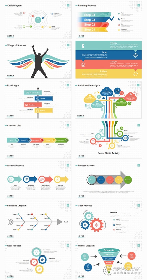 250页商务报告业务统计分析图表PPT模板 - 顶尖PPT