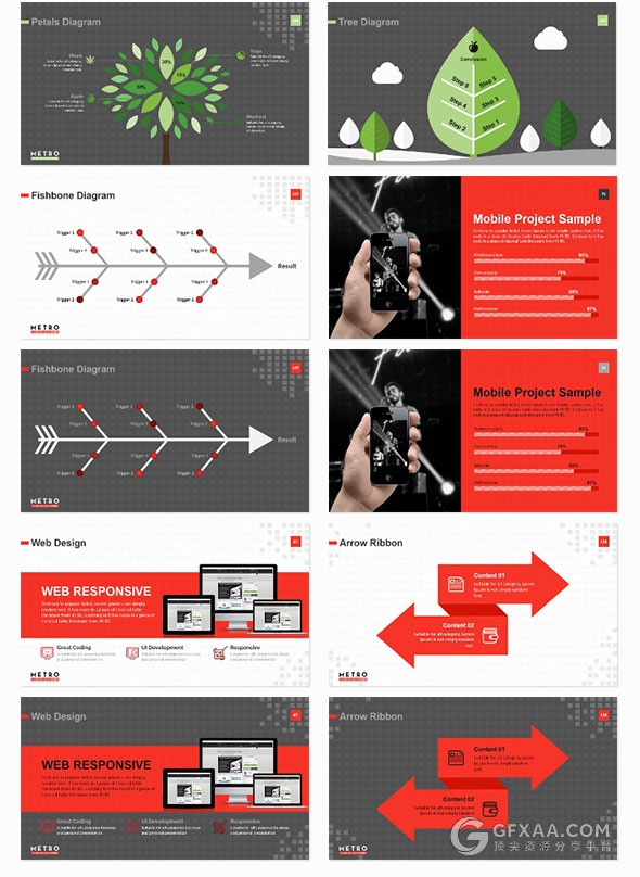 250页商务报告业务统计分析图表PPT模板 - 顶尖PPT