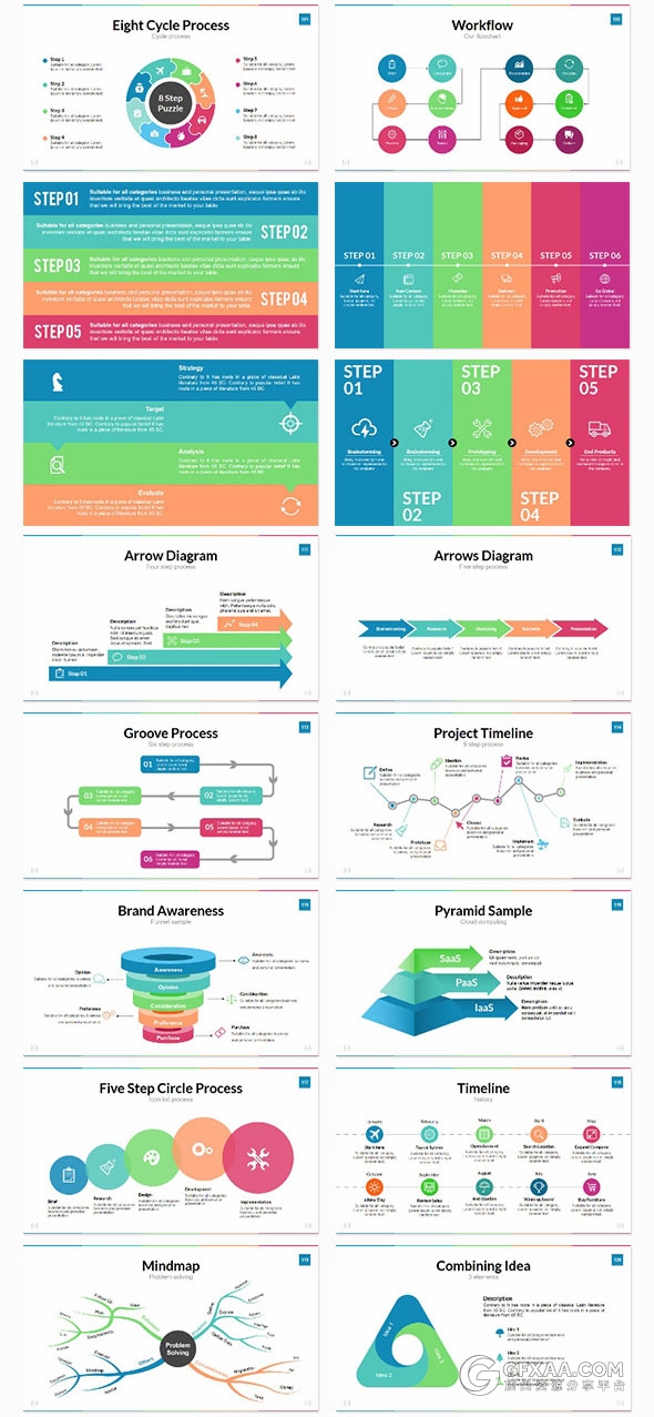 10种配色方案190多页商务多用途keynote模板 - 顶尖PPT