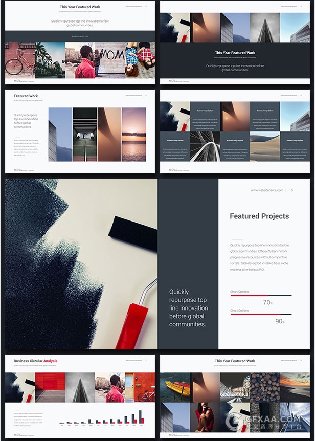 110页极简风格摄影图片产品展示keynote模板 - 顶尖PPT