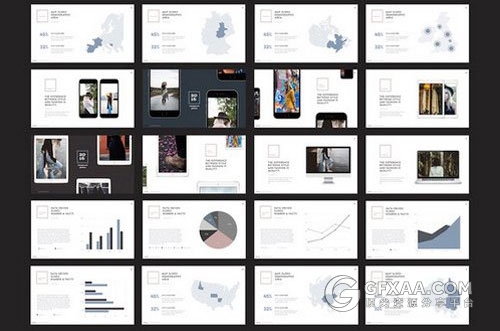 极简风格keynote摄影图片写真展示模板 - 顶尖PPT
