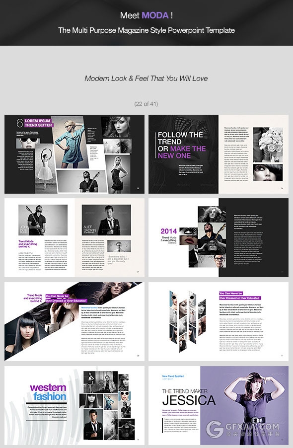 精美商务欧美风格多用途PPT模板 - 顶尖PPT