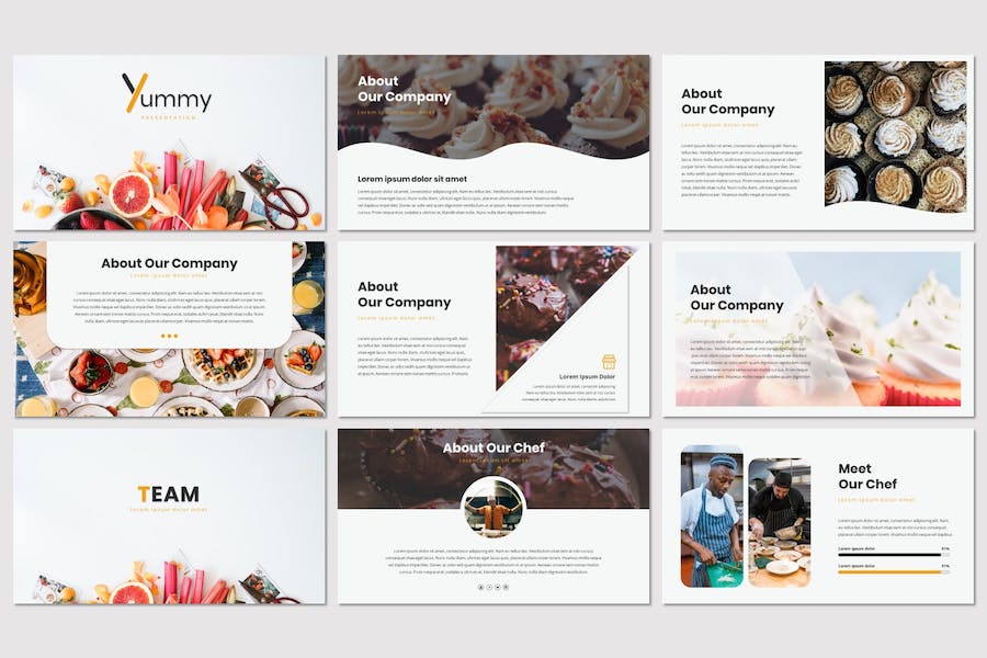 美食餐饮品牌推广宣传Keynote模板 - 顶尖PPT