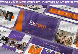 商务咨询工作项目展示业务合作PPT模板 - 顶尖PPT