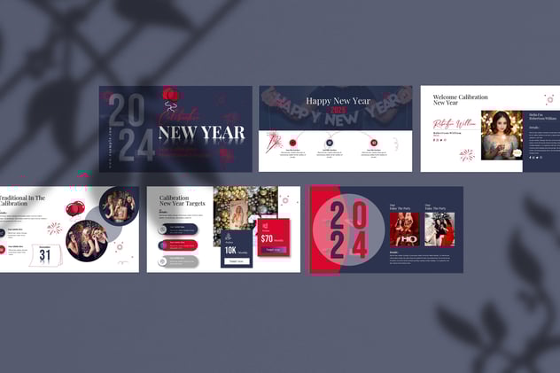 新年快乐年终总结报告PPT模板 - 顶尖PPT