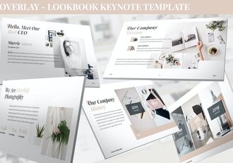 时尚品牌视觉查阅手册Keynote模板 - 顶尖PPT