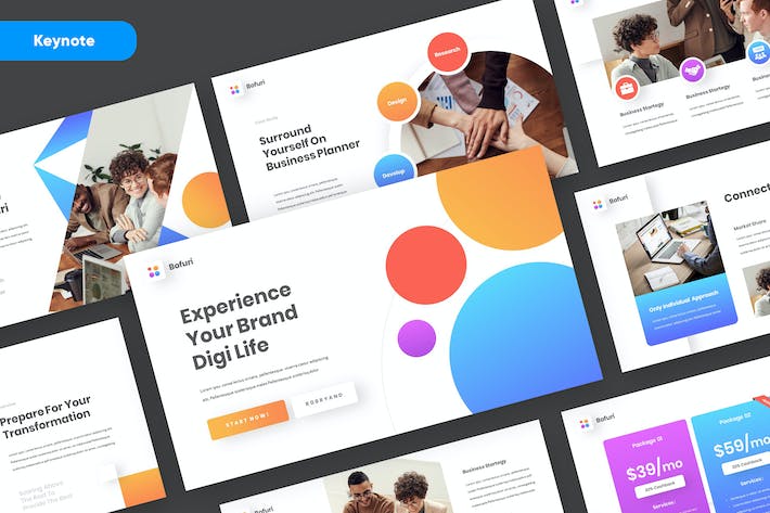 商务现代企业介绍keynote模板 - 顶尖PPT