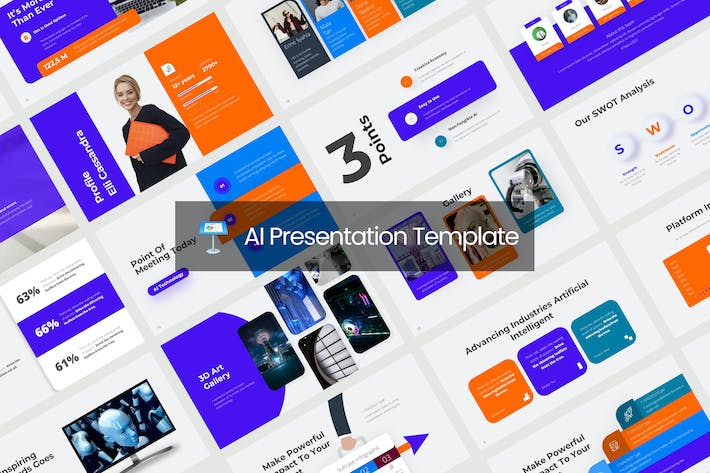 人工智能AI技术讲述展示应用方案Keynote模板 - 顶尖PPT