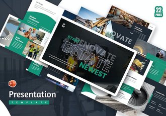 工程建筑施工PPT模板 - 顶尖PPT