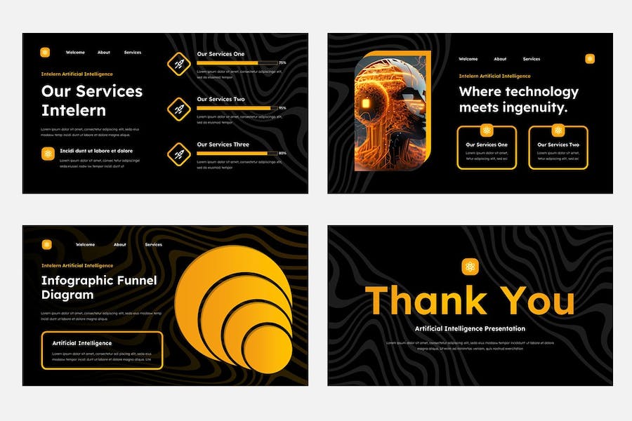 人工智能技术发展应用趋势分析Keynote模板 - 顶尖PPT