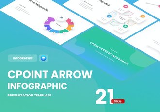 彩色箭头指向图形keynote模板 - 顶尖PPT