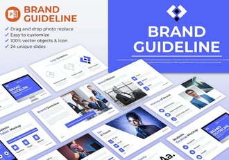 品牌形象指南设计规范PPT模板 - 顶尖PPT