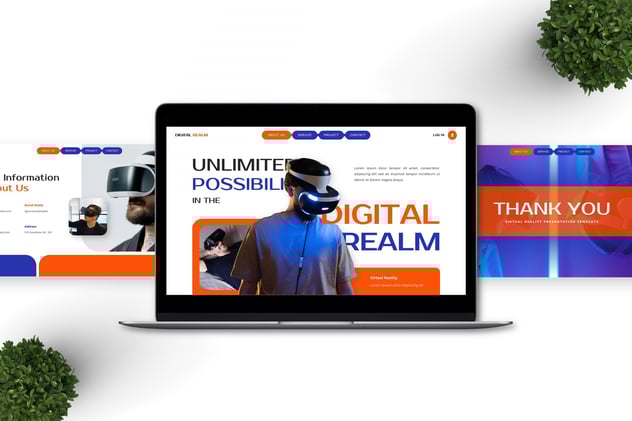 数字领域虚拟现实AI科技keynote模板 - 顶尖PPT