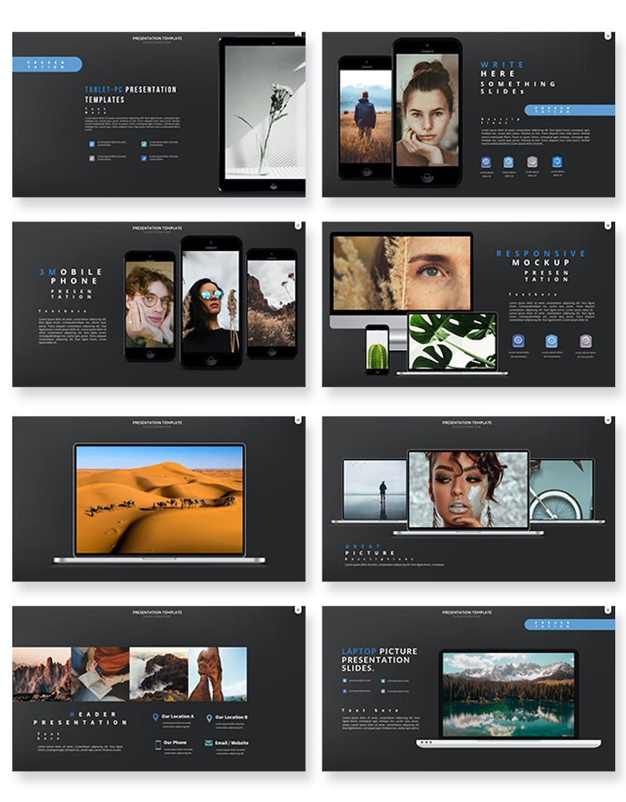 产品模型设计展示样机Keynote模板 - 顶尖PPT