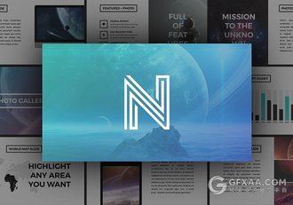 80页虚幻背景宇宙星空展示PPT模板 - 顶尖PPT