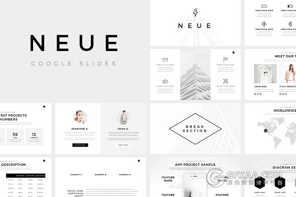 100页极简风格白底黑字PPT模板 - 顶尖PPT