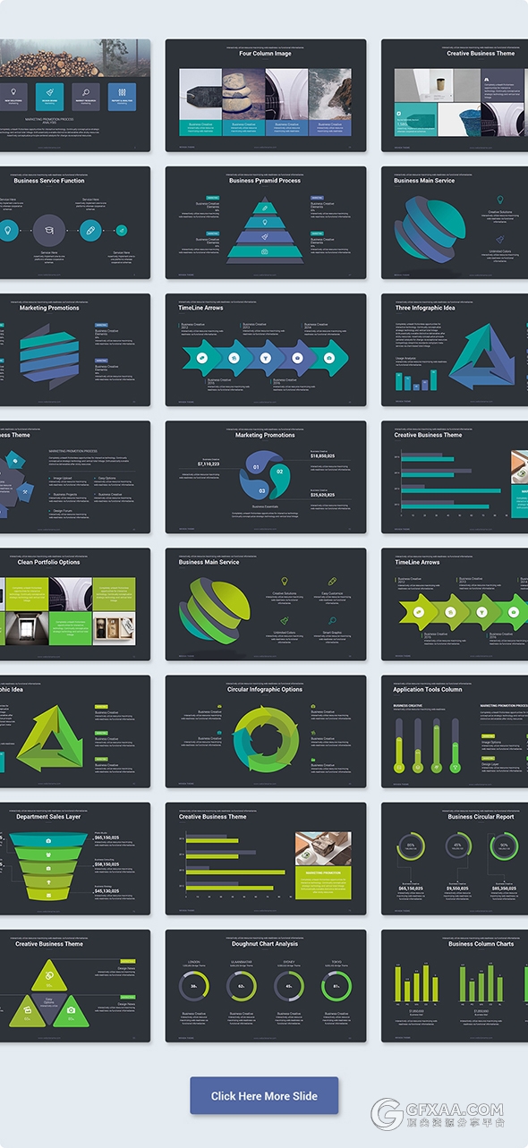 精美多色系逻辑图标高端商务keynote模板 - 顶尖PPT