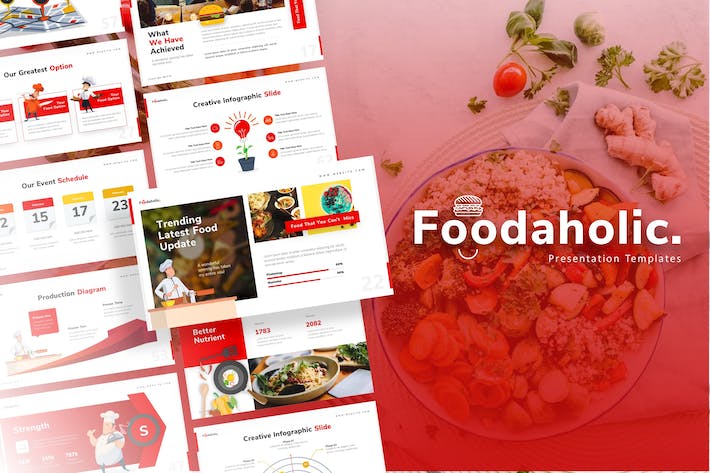 美食狂人烹饪主题PPT模板 - 顶尖PPT