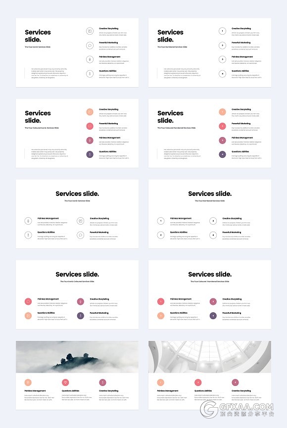 100简约风格摄影图片展示keynote模板 - 顶尖PPT