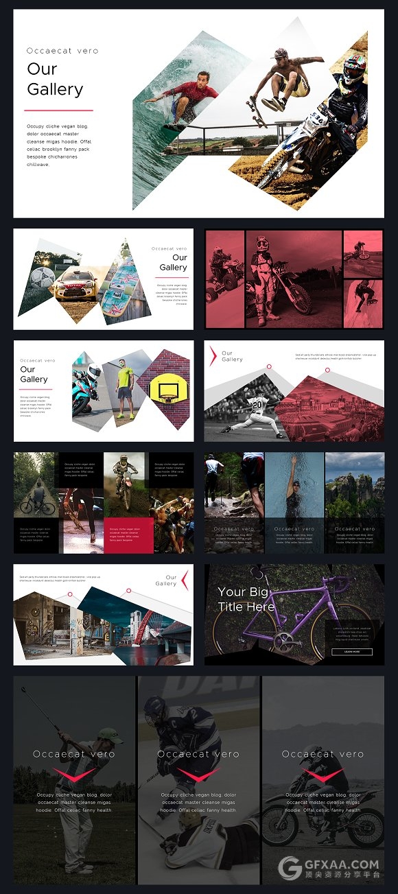 100多页运动健身极限挑战PPT模板 - 顶尖PPT