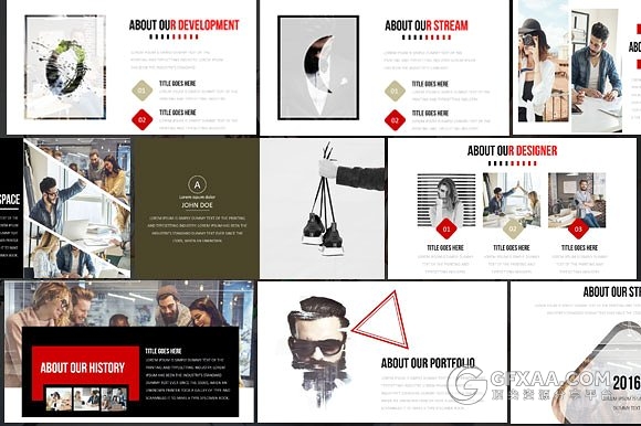 极简艺术图片展示风格PPT模板 - 顶尖PPT