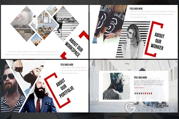 极简艺术图片展示风格PPT模板 - 顶尖PPT