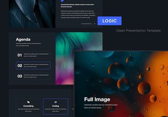 暗色逻辑业务介绍展示PPT模板免费下载 - 顶尖PPT