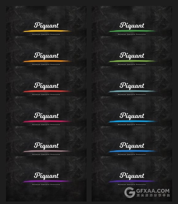 80多页西式餐饮美食摄影报告PPT模板 - 顶尖PPT