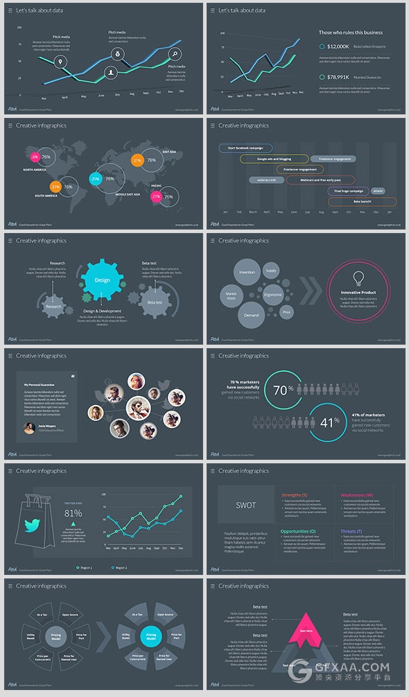 95页高端商务业务合作团队介绍keynote模板 - 顶尖PPT
