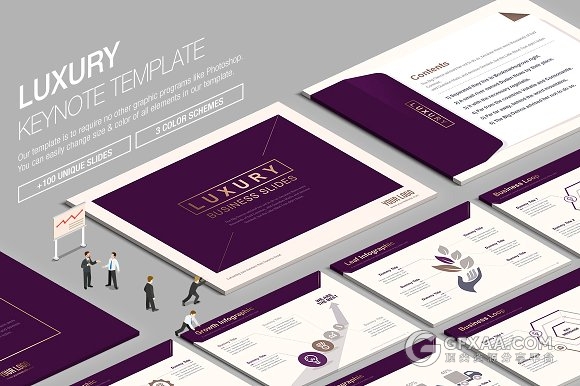 4:3创意信封设计keynote模板 - 顶尖PPT