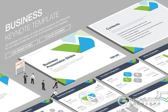 4:3多用途商务团队汇报总结keynote模板 - 顶尖PPT