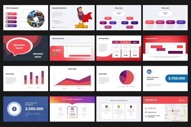 公司介绍商务图形设计通用PPT动画模板 - 顶尖PPT