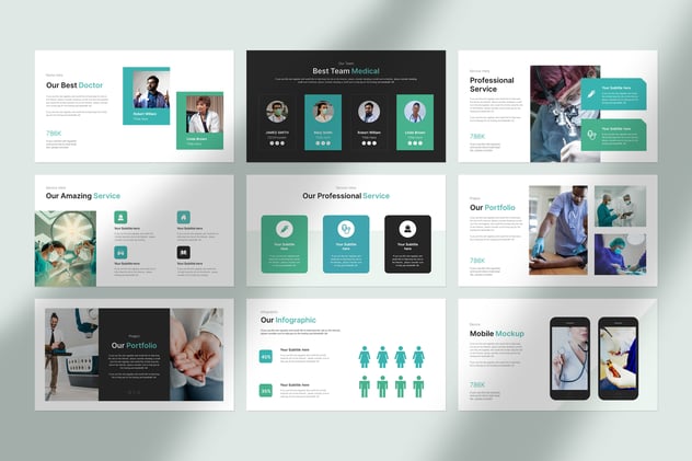 医疗健康医学研究临床医疗医药推广PPT模板 - 顶尖PPT