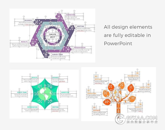 54个PPT绘制的精美逻辑图形图标 - 顶尖PPT