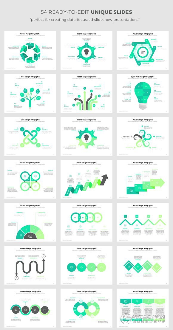 54个PPT绘制的精美逻辑图形图标 - 顶尖PPT