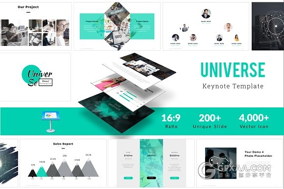 204页极简商务团队业务合作keynote模板 - 顶尖PPT