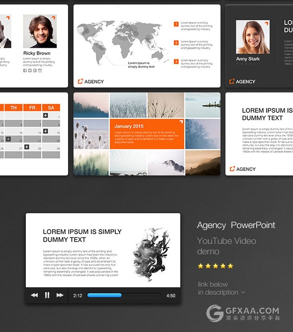7种配色主题两种比例规格多用途PPT模板 - 顶尖PPT
