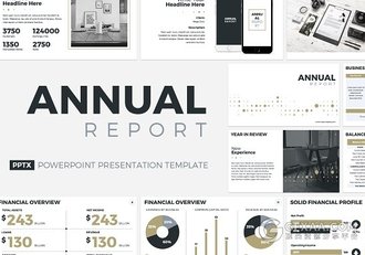 8种配色主题扁平化简约数据统计PPT模板 - 顶尖PPT