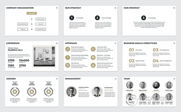 8种配色主题扁平化简约数据统计PPT模板 - 顶尖PPT