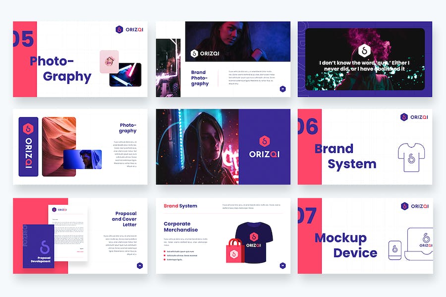 品牌视觉识别系统展示PPT模板 - 顶尖PPT