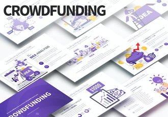 众筹资金概念插画图形PPT模板 - 顶尖PPT