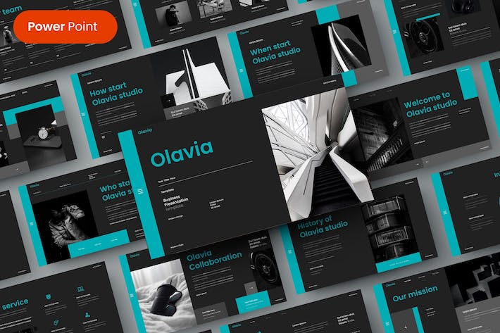 黑色系创意公关公司团队人员介绍商业风格PPT模板 - 顶尖PPT