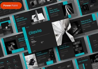 黑色系创意公关公司团队人员介绍商业风格PPT模板 - 顶尖PPT