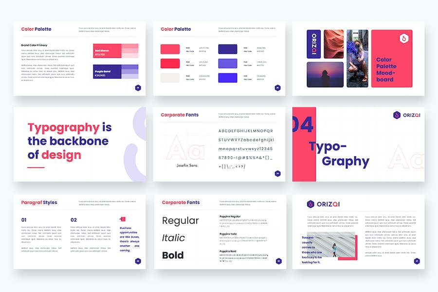 品牌视觉识别系统展示PPT模板 - 顶尖PPT