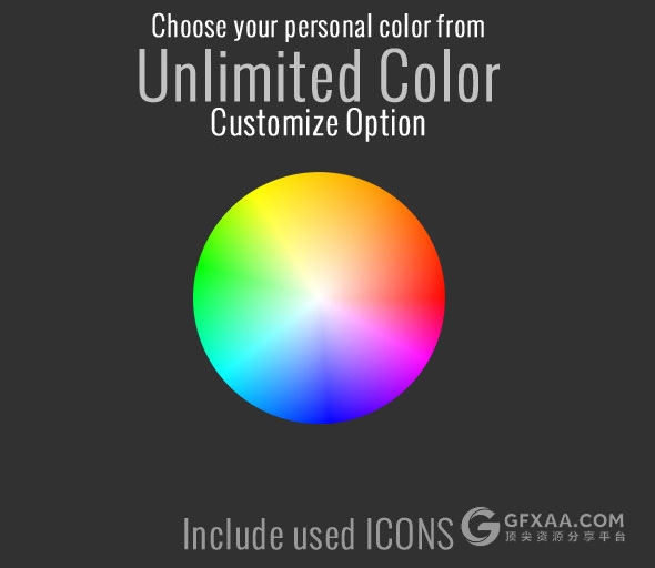 65页欧美商务多色图形图标通用PPT模板 - 顶尖PPT