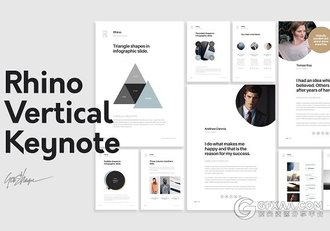 A4规格简约杂志风格keynote模板 - 顶尖PPT